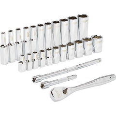 Milwaukee Tool - Socket Sets Measurement Type: SAE Drive Size: 1/4 - Eagle Tool & Supply