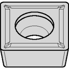 SCMT 432 Single-sided|T TN20K, 1/32″ Corner Radius, 3/16″ Thick, 1/2″ Inscribed Circle, TiN, Square, Turning Indexable Insert - Eagle Tool & Supply