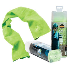 Chill-Its Cooling Towel Hi Viz Lime - Eagle Tool & Supply