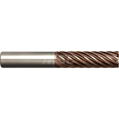 Corner Radius End Mill: 0.3937″ Dia, 9 Flutes, Solid Carbide 37 ° Helix, Altima Xtreme Coated, Corner Radius End