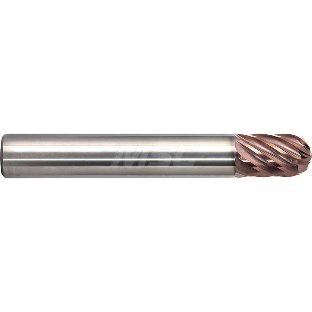 M.A. Ford - Ball End Mills; Mill Diameter (Inch): 5/8 ; Mill Diameter (Decimal Inch): 0.6250 ; Number of Flutes: 8 ; Length of Cut (Inch): 3/4 ; Material: Solid Carbide ; Overall Length (Inch): 3-1/2 - Exact Industrial Supply