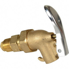 Vestil - 3/4" NPT Brass Adjustable Drum Faucet - 4" Long Extension - Eagle Tool & Supply