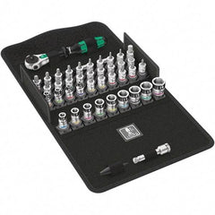 Wera - 42 Piece 1/4" Drive Ratchet Socket Set - Comes in Molded Pouch - Eagle Tool & Supply