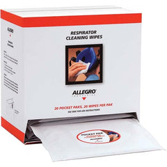 Allegro - 20 20-Pack Pieces Facepiece Cleaning Alcohol Wipes - Eagle Tool & Supply