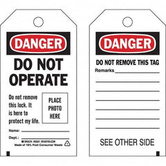 Brady - Safety & Facility Tags Message Type: Lockout Tag Header: DANGER - Eagle Tool & Supply