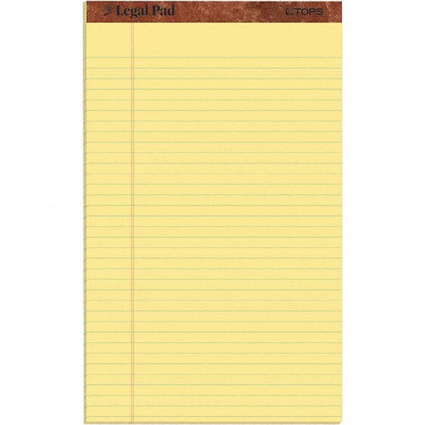 TOPS - Note Pads, Writing Pads & Notebooks Writing Pads & Notebook Type: Writing Pad Size: 8-1/2 x 14 - Eagle Tool & Supply