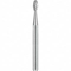 SGS Pro - 1/8" Cut Diam, 1/8" Shank Diam, Tungsten Carbide Double Cut Oval Burr - Eagle Tool & Supply