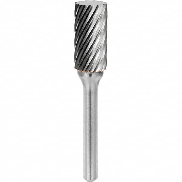 SGS Pro - 3/8" Cut Diam, 1/4" Shank Diam, Tungsten Carbide Inox Cut Cylinder Burr - Eagle Tool & Supply