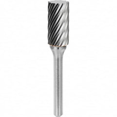 SGS Pro - 5/16" Cut Diam, 1/4" Shank Diam, Tungsten Carbide Inox Cut Cylinder Burr - Eagle Tool & Supply
