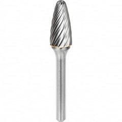 SGS Pro - 3/8" Cut Diam, 1/4" Shank Diam, Tungsten Carbide Inox Cut Ball Nose Tree Burr - Eagle Tool & Supply