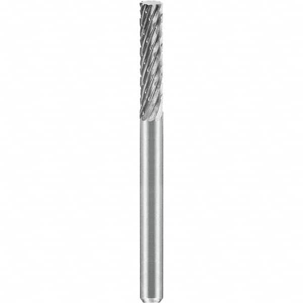 SGS Pro - 1/8" Cut Diam, 1/8" Shank Diam, Tungsten Carbide Double Cut Cylinder Burr - Eagle Tool & Supply