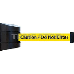 Tensator - 7-1/4" High x 4-3/4" Long x 4-3/4" Wide Magnetic Wall Mount Barrier - Black Powdercoat Finish, Black, Use with Wall Mount - Eagle Tool & Supply