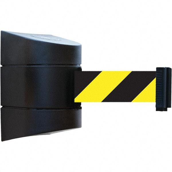 Tensator - 7-1/4" High x 4-3/4" Long x 4-3/4" Wide Magnetic Wall Mount Barrier - Black Powdercoat Finish, Black, Use with Wall Mount - Eagle Tool & Supply