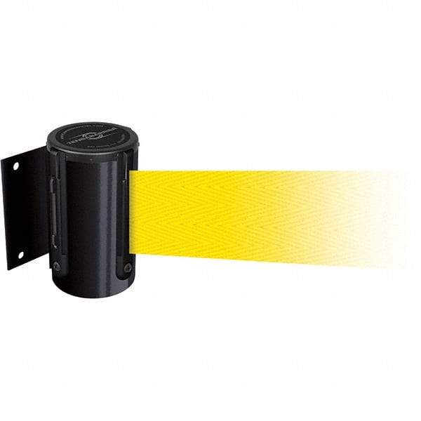 Tensator - 4.74" High x 3-57/64" Long x 3-57/64" Wide Magnetic Wall Mount Barrier - Metal, Black Powdercoat Finish, Black, Use with Wall Mount - Eagle Tool & Supply