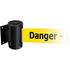 Tensator - 4.74" High x 3-57/64" Long x 3-57/64" Wide Magnetic Wall Mount Barrier - Metal, Black Powdercoat Finish, Black, Use with Wall Mount - Eagle Tool & Supply