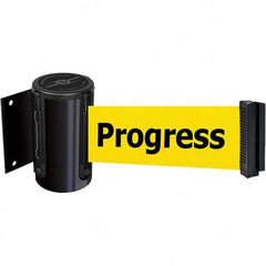 Tensator - 4.74" High x 3-57/64" Long x 3-57/64" Wide Magnetic Wall Mount Barrier - Metal, Black Powdercoat Finish, Black, Use with Wall Mount - Eagle Tool & Supply