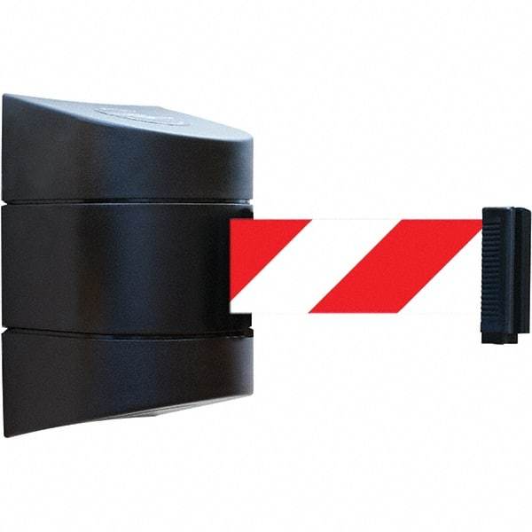Tensator - 5-1/2" High x 3-1/4" Long x 3-1/4" Wide Magnetic Wall Mount Barrier - Metal, Black Powdercoat Finish, Black, Use with Wall Mount - Eagle Tool & Supply