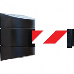 Tensator - 5-1/2" High x 3-1/4" Long x 3-1/4" Wide Magnetic Wall Mount Barrier - Metal, Black Powdercoat Finish, Black, Use with Wall Mount - Eagle Tool & Supply