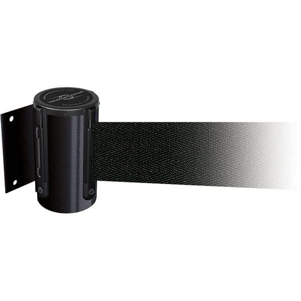 Tensator - 4.74" High x 3-57/64" Long x 3-57/64" Wide Magnetic Wall Mount Barrier - Metal, Black Powdercoat Finish, Black, Use with Wall Mount - Eagle Tool & Supply