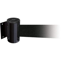 Tensator - 4.74" High x 3-57/64" Long x 3-57/64" Wide Magnetic Wall Mount Barrier - Metal, Black Powdercoat Finish, Black, Use with Wall Mount - Eagle Tool & Supply