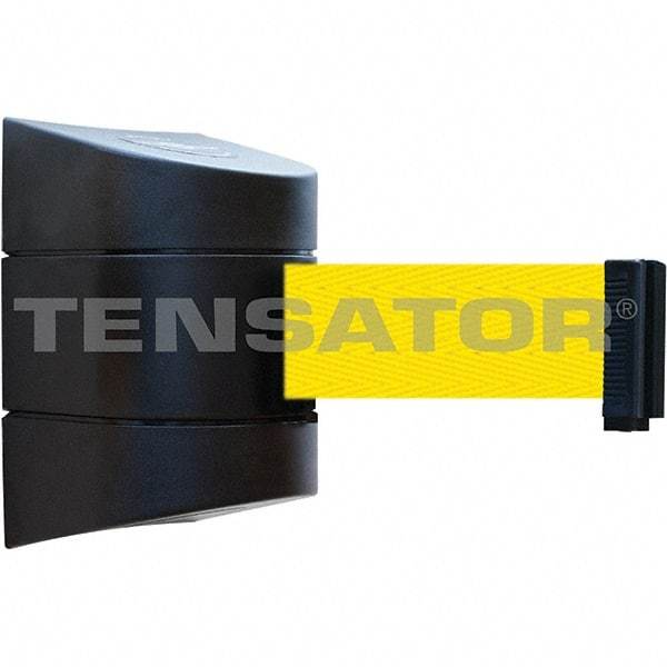 Tensator - 5-1/2" High x 3-1/4" Long x 3-1/4" Wide Magnetic Wall Mount Barrier - Metal, Black Powdercoat Finish, Black, Use with Wall Mount - Eagle Tool & Supply