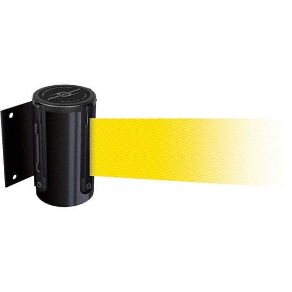 Tensator - 4.74" High x 3-57/64" Long x 3-57/64" Wide Magnetic Wall Mount Barrier - Metal, Black Powdercoat Finish, Black, Use with Wall Mount - Eagle Tool & Supply