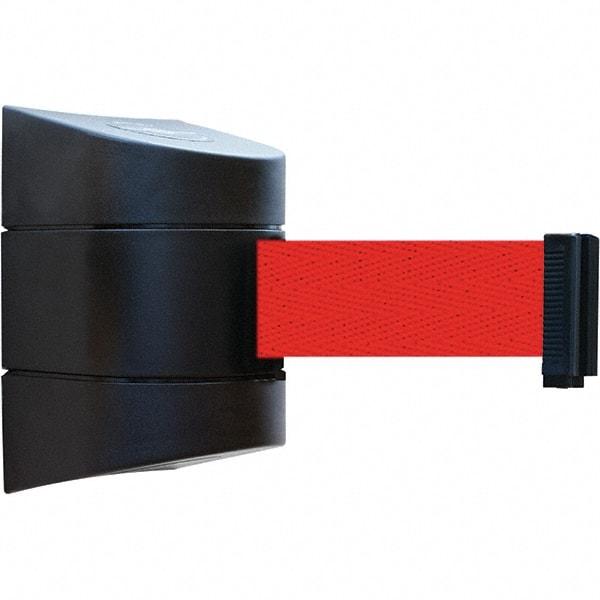 Tensator - 5-1/2" High x 3-1/4" Long x 3-1/4" Wide Magnetic Wall Mount Barrier - Metal, Black Powdercoat Finish, Black, Use with Wall Mount - Eagle Tool & Supply