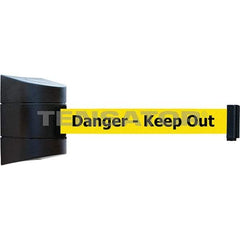 Tensator - 5-1/2" High x 3-1/4" Long x 3-1/4" Wide Magnetic Wall Mount Barrier - Metal, Black Powdercoat Finish, Black, Use with Wall Mount - Eagle Tool & Supply
