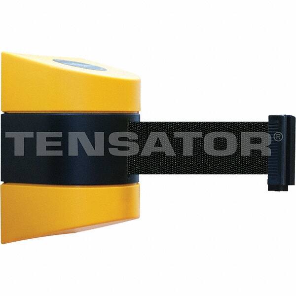 Tensator - 5-1/2" High x 3-1/4" Long x 3-1/4" Wide Magnetic Wall Mount Barrier - Metal, Yellow Powdercoat Finish, Black/Yellow, Use with Wall Mount - Eagle Tool & Supply