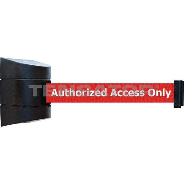 Tensator - 5-1/2" High x 3-1/4" Long x 3-1/4" Wide Magnetic Wall Mount Barrier - Metal, Black Powdercoat Finish, Black, Use with Wall Mount - Eagle Tool & Supply