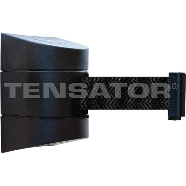 Tensator - 5-1/2" High x 3-1/4" Long x 3-1/4" Wide Magnetic Wall Mount Barrier - Metal, Black Powdercoat Finish, Black, Use with Wall Mount - Eagle Tool & Supply