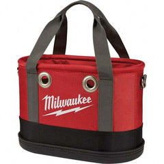 Milwaukee Tool - 24 Pocket, Ballistic Nylon, Black/Red Tool Bag - Eagle Tool & Supply