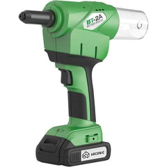 Marson - All up to 3/16" Closed End Rivet Capacity , 2,248 Lb Pull Force Cordless Electric Riveter - 0.83" Stroke Length, 14.4 Volt, Mandrel Collection, Battery Included - Eagle Tool & Supply