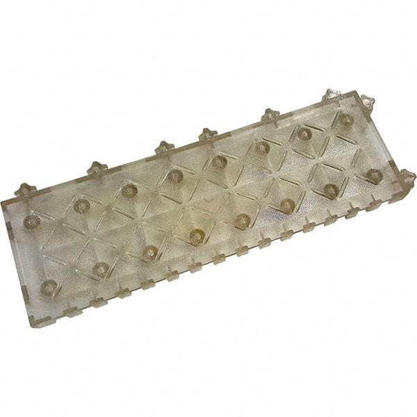 Ergo Advantage - 6" Long x 18" Wide x 1" Thick, Anti-Fatigue Modular Matting Anti-Fatigue Flooring - 2 Interlocking Sides, Clear, For Dry Areas - Eagle Tool & Supply