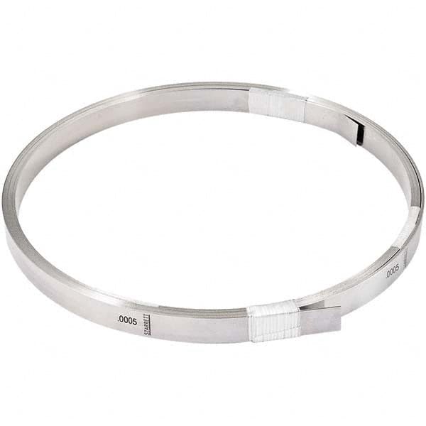 Starrett - Feeler Stock Rolls Thickness (Decimal Inch): 0.0005 Overall Length (Feet): 25.00 - Eagle Tool & Supply