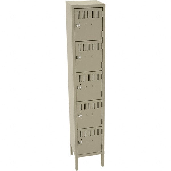 Tennsco - 5 Door, 5 Tier, Welded Locker - Eagle Tool & Supply