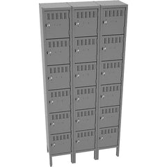 Tennsco - 18 Door, 6 Tier, Locker - Eagle Tool & Supply