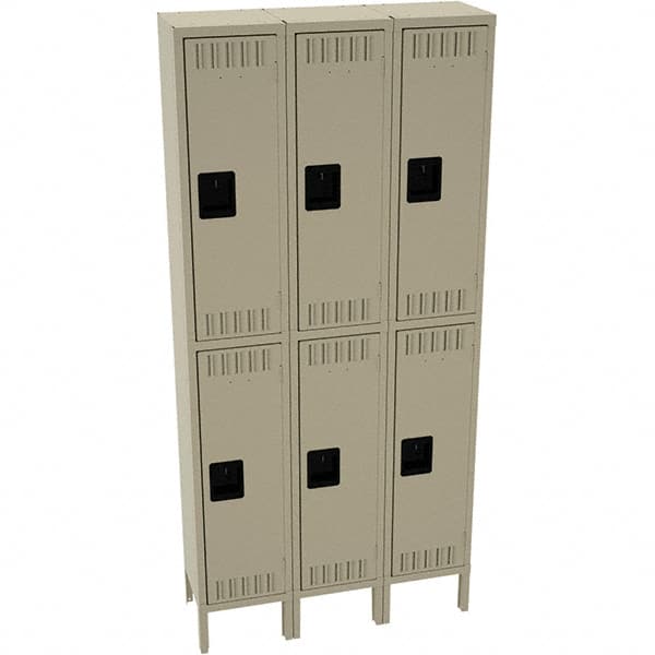 Tennsco - 6 Door, 2 Tier, Welded Locker - Eagle Tool & Supply