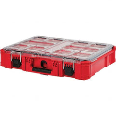 Milwaukee Tool - PACKOUT 10 Compartment Red Small Parts Organizer - Eagle Tool & Supply