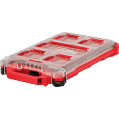 Milwaukee Tool - PACKOUT 5 Compartment Red Small Parts Compact Low-Profile Organizer - Eagle Tool & Supply