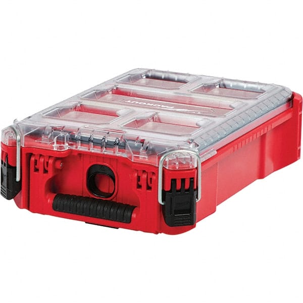 Milwaukee Tool - PACKOUT 11 Compartment Red Small Parts Low-Profile Organizer - Eagle Tool & Supply
