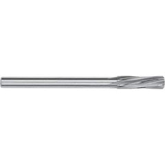 Magafor - 10.95mm Solid Carbide 6 Flute Chucking Reamer - Spiral Flute, 10mm Straight Shank, 38mm Flute Length, 133mm OAL - Eagle Tool & Supply