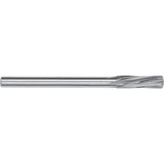 Magafor - 12.02mm Solid Carbide 6 Flute Chucking Reamer - Spiral Flute, 12mm Straight Shank, 44mm Flute Length, 151mm OAL - Eagle Tool & Supply