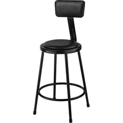 NPS - Stationary Stools Type: Fixed Height Stool w/Adjustable Height Back Base Type: Steel - Eagle Tool & Supply