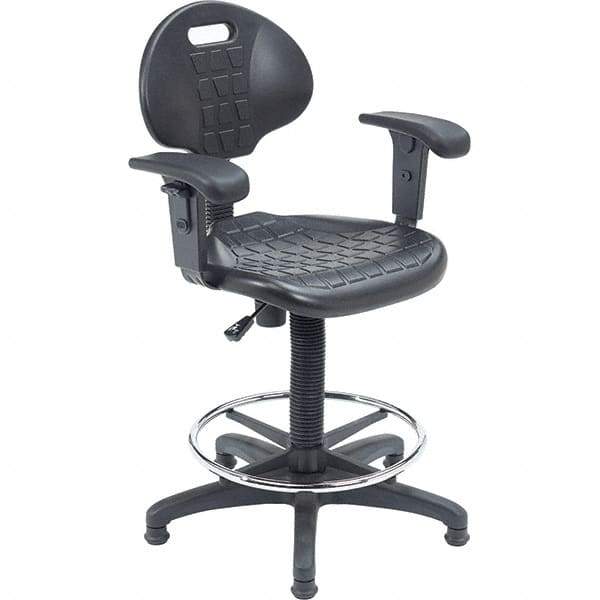 NPS - Swivel & Adjustable Stools Type: Adjustable Height Swivel Stool Base Type: Steel - Eagle Tool & Supply