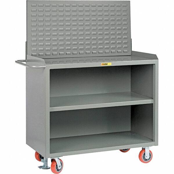 Little Giant - 3,600 Lb Capacity Mobile Service Bench - 41" Wide x 24" Deep x 43" High, Steel, Gray - Eagle Tool & Supply