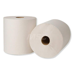 Paper Towels: Hard Roll, Roll, 1 Ply, Recycled Fiber, Natural White 800' Roll Length, 800 Sheets