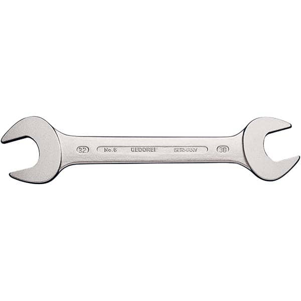 Open End Wrench: 5.5 mm x 7 mm, Double End Head 15 ° Head Angle, Vanadium Steel, Chrome-Plated