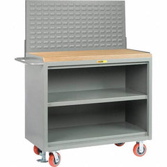 Little Giant - 3,600 Lb Capacity Mobile Service Bench - 41" Wide x 24" Deep x 43" High, Steel, Gray - Eagle Tool & Supply