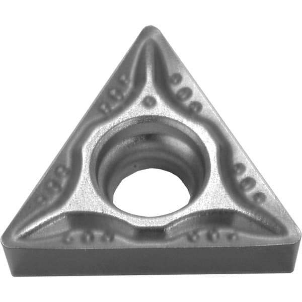 Sumitomo - TCGT21.51 MESI Grade AC5015S Carbide Turning Insert - TiAlSiN Finish, 60° Triangle, 1/4" Inscr Circle, 3/32" Thick, 0.0156" Corner Radius - Eagle Tool & Supply